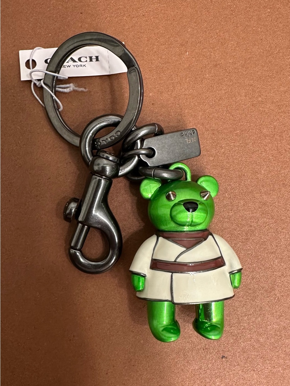 Coach X Star Wars Yoda Bear Keychain Bag Charm New